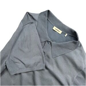 SANDRO Paris Polo‎ Shirt Mens Medium Blue Short Sleeve Cotton Blend Designer